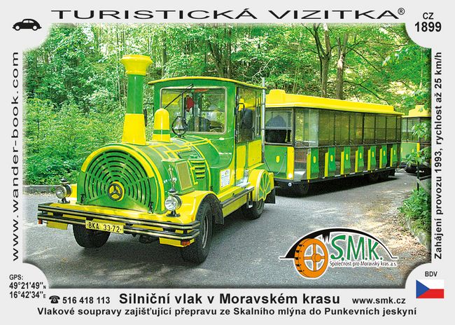 Silniční vlak v Moravském Krasu