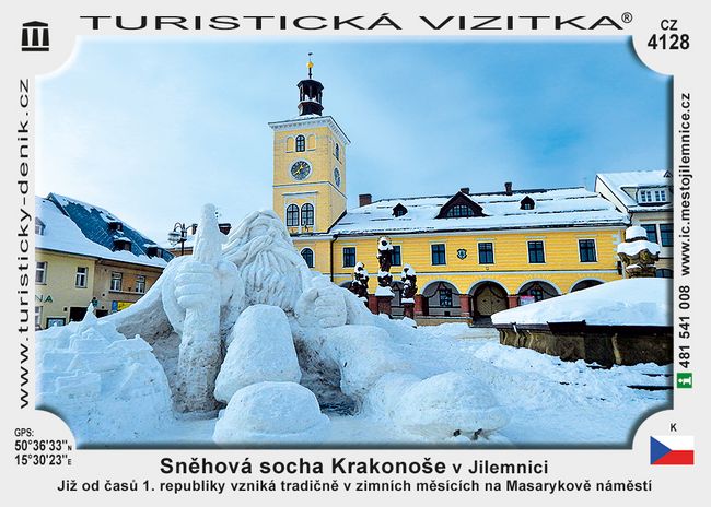 Sněhová socha Krakonoše v Jilemnici