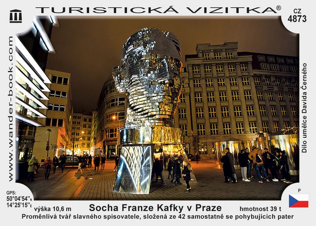Socha Franze Kafky v Praze