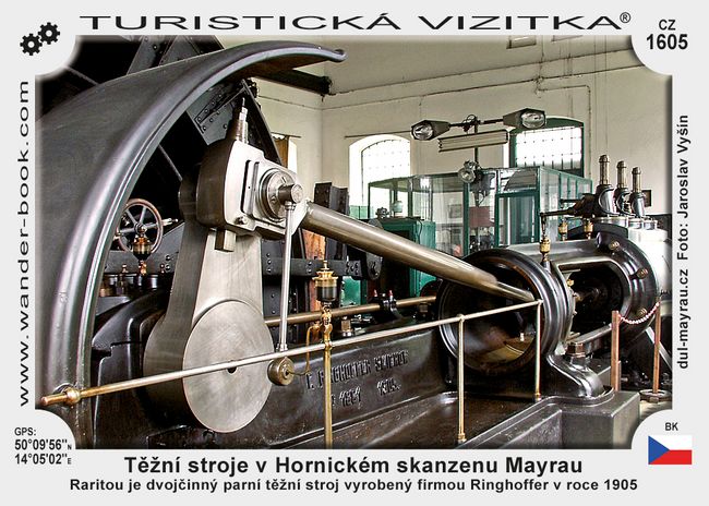 Těžní stroje v Hornickém skanzenu Mayrau