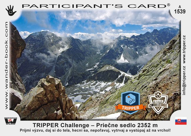 TRIPPER Challenge – Priečne sedlo 2352 m