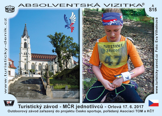 Turistický závod - MČR jednotlivců - Orlová 17. 6. 2017