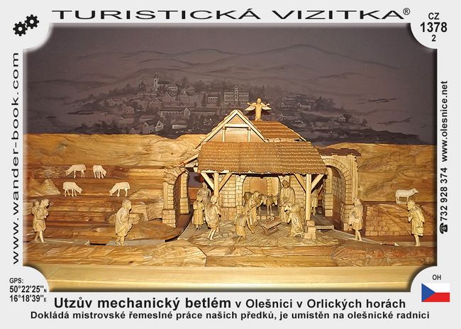 Utzův mechanický betlém v Olešnici v Orlických horách