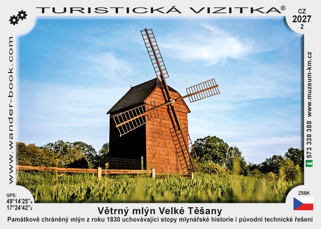 Větrný mlýn ve Velkých Těšanech