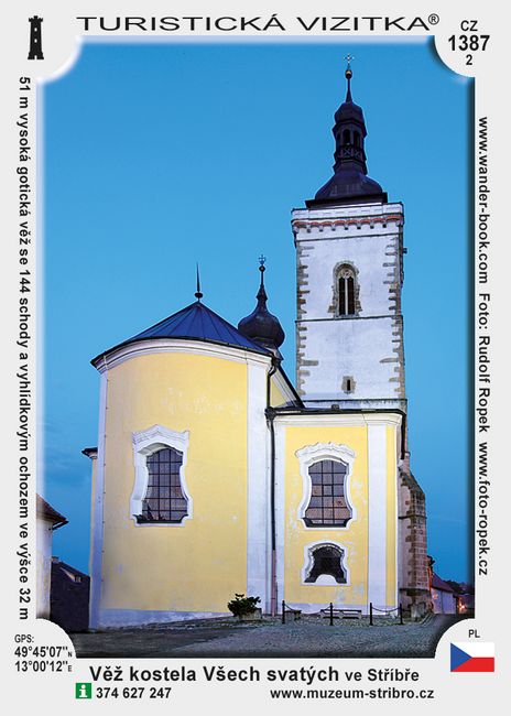 Věž kostela Všech svatých ve Stříbře