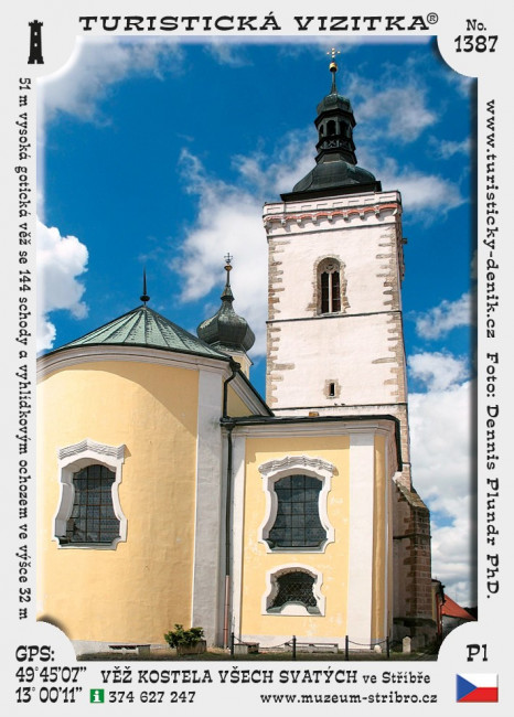 Věž kostela Všech svatých ve Stříbře