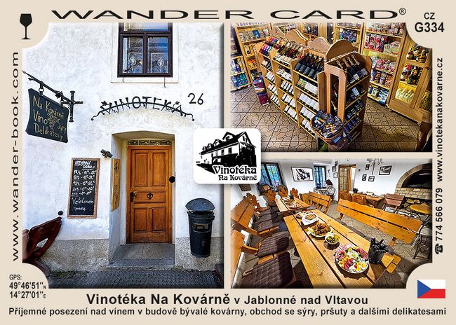 Vinotéka Na Kovárně v Jablonné nad Vltavou