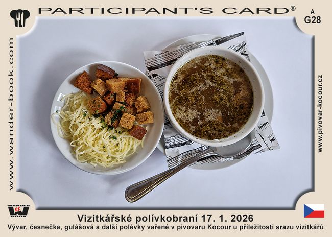 Vizitkářské polívkobraní 17. 1. 2026