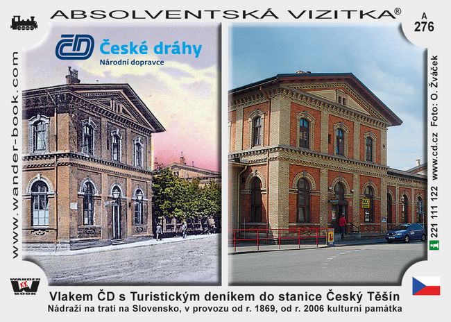 Vlakem ČD s Turistickým deníkem do stanice Český Těšín