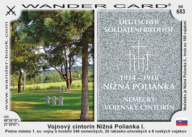  Vojnový cintorín Nižná Polianka I.