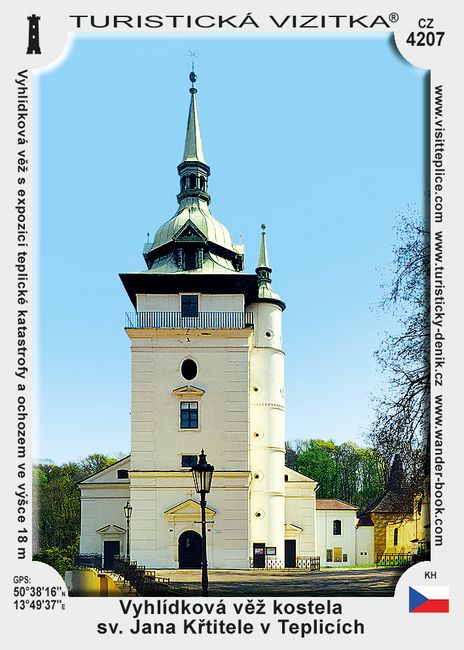 Vyhlídková věž kostela sv. Jana Křtitele v Teplicích