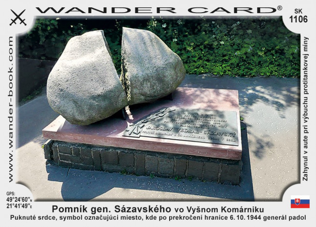 Vysny Komarnik J Vedral Sazavsky pomnik