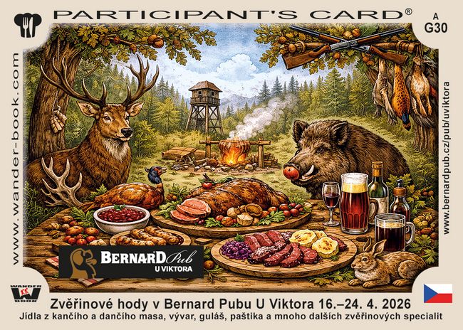 Zvěřinové hody v Bernard Pubu U Viktora 16.–24. 4. 2026