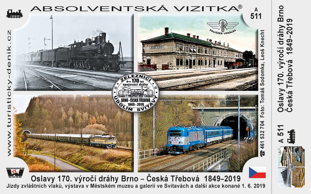 Oslavy 170. výročí dráhy Brno – Česká Třebová  1849–2019