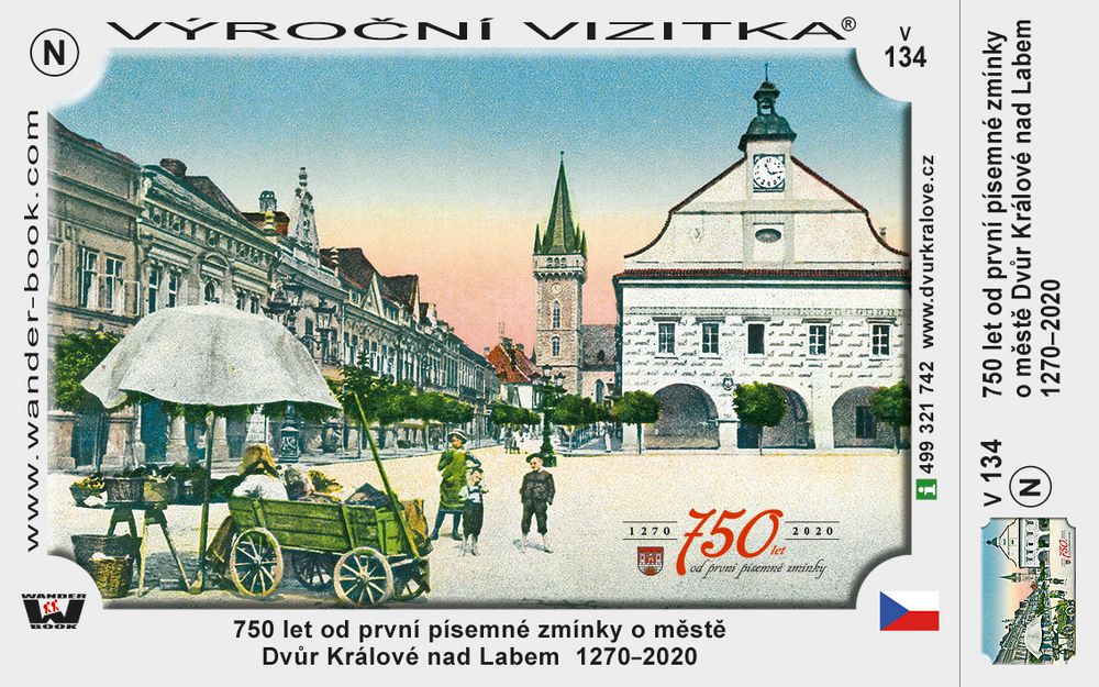 750 let od první písemné zmínky o městě Dvůr Králové nad Labem  1270–2020