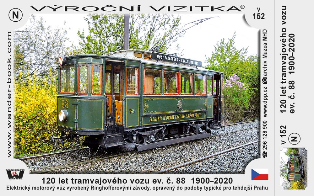 120 let tramvajového vozu ev. č. 88  1900–2020