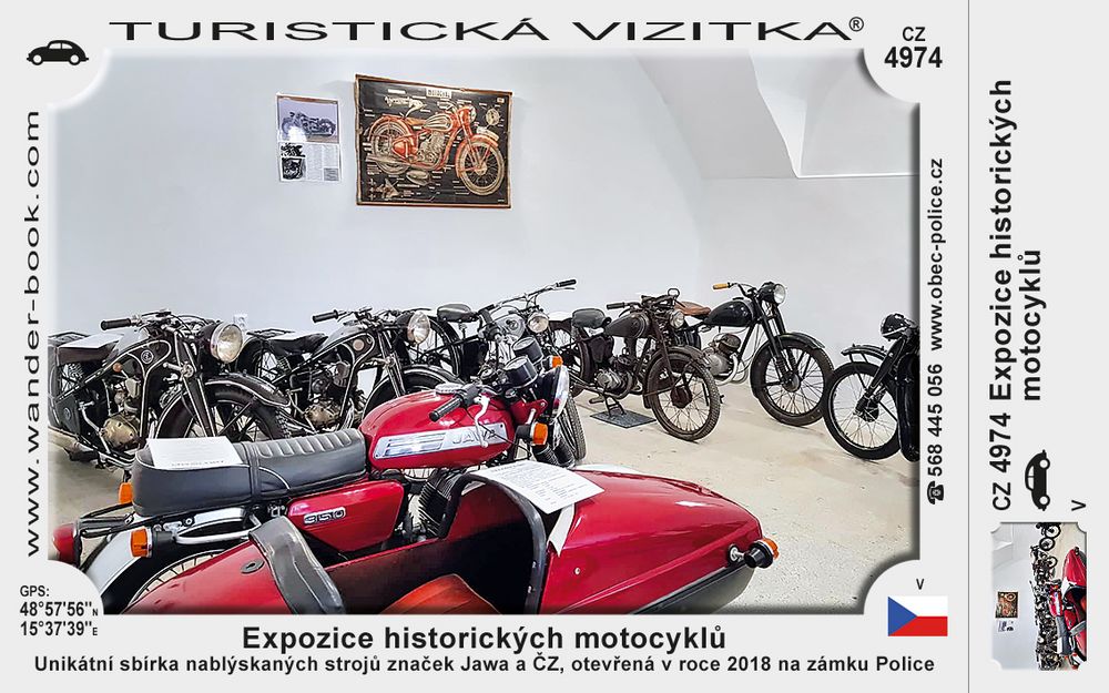 Expozice historických motocyklů v Polici