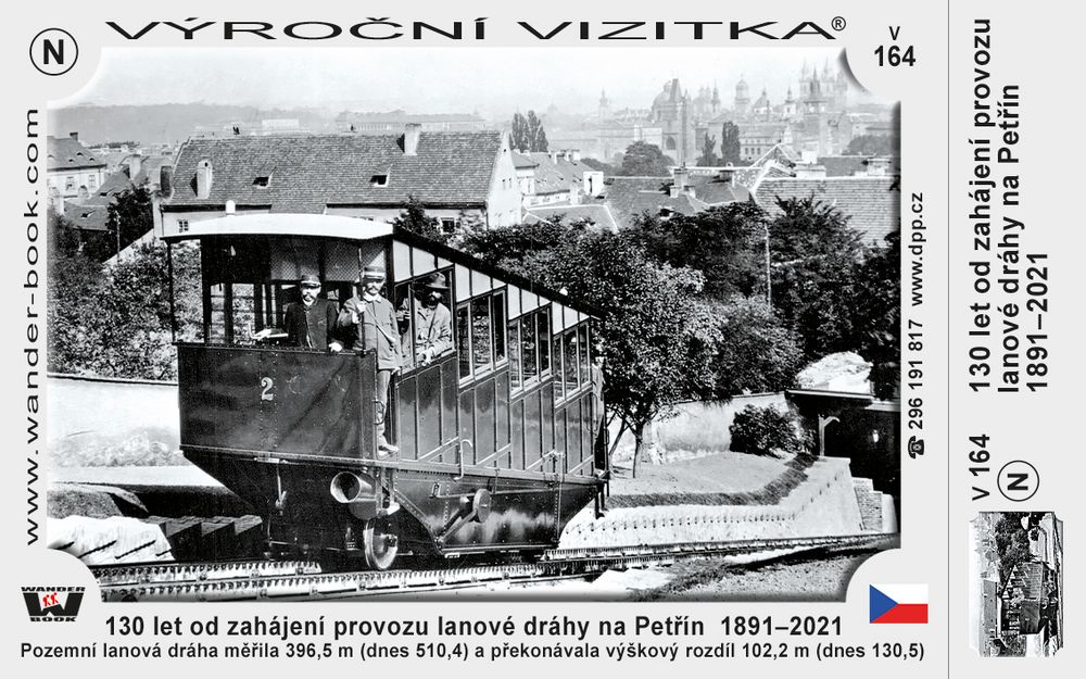 130 let od zahájení provozu lanové dráhy na Petřín  1891–2021