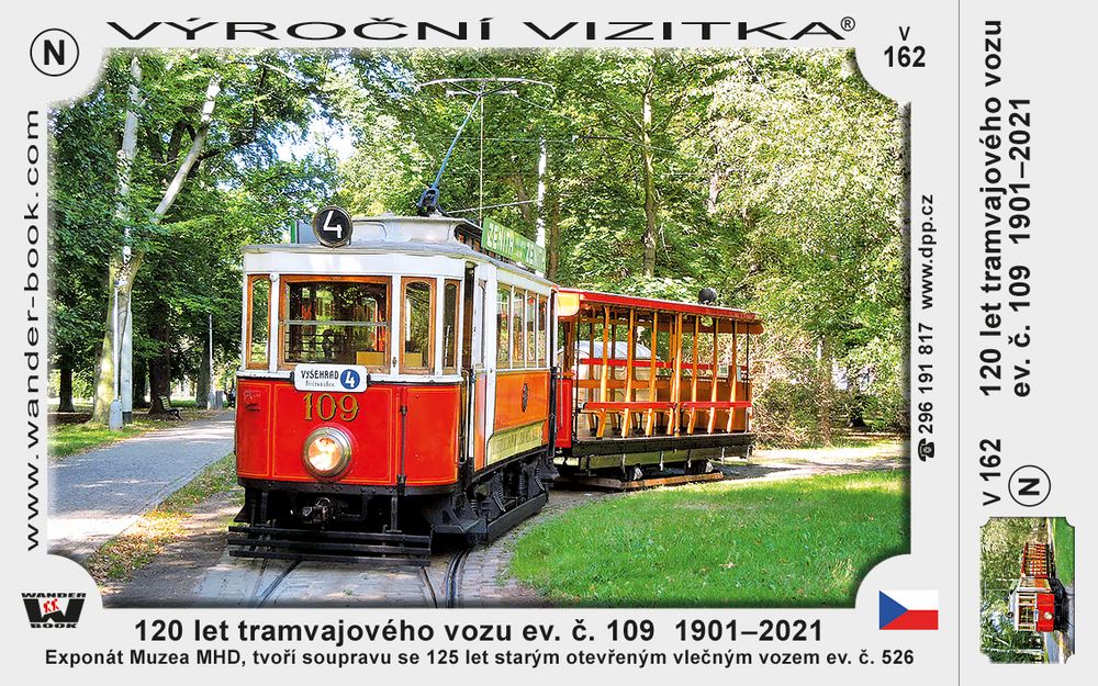 120 let tramvajového vozu ev. č. 109  1901–2021