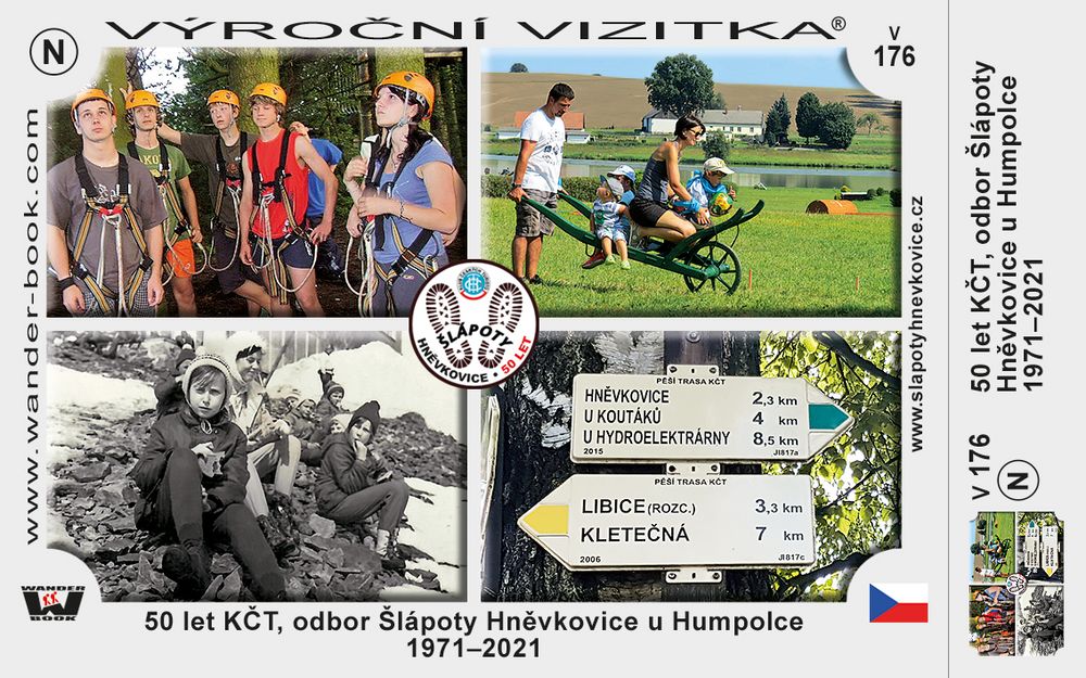 50 let KČT, odbor Šlápoty Hněvkovice u Humpolce 1971–2021