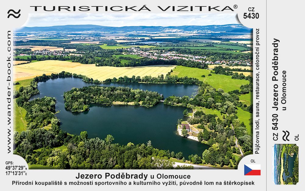 Jezero Poděbrady u Olomouce