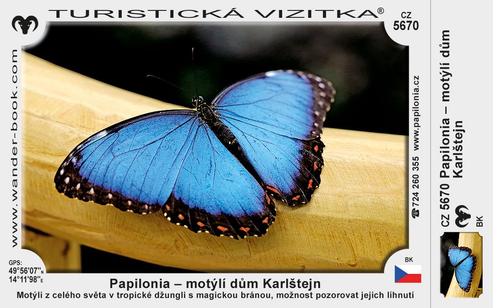 Papilonia – motýlí dům Karlštejn