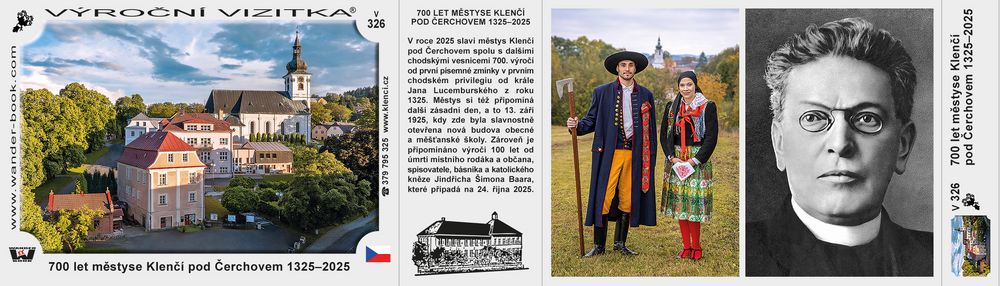 700 let městyse Klenčí pod Čerchovem 1325–2025