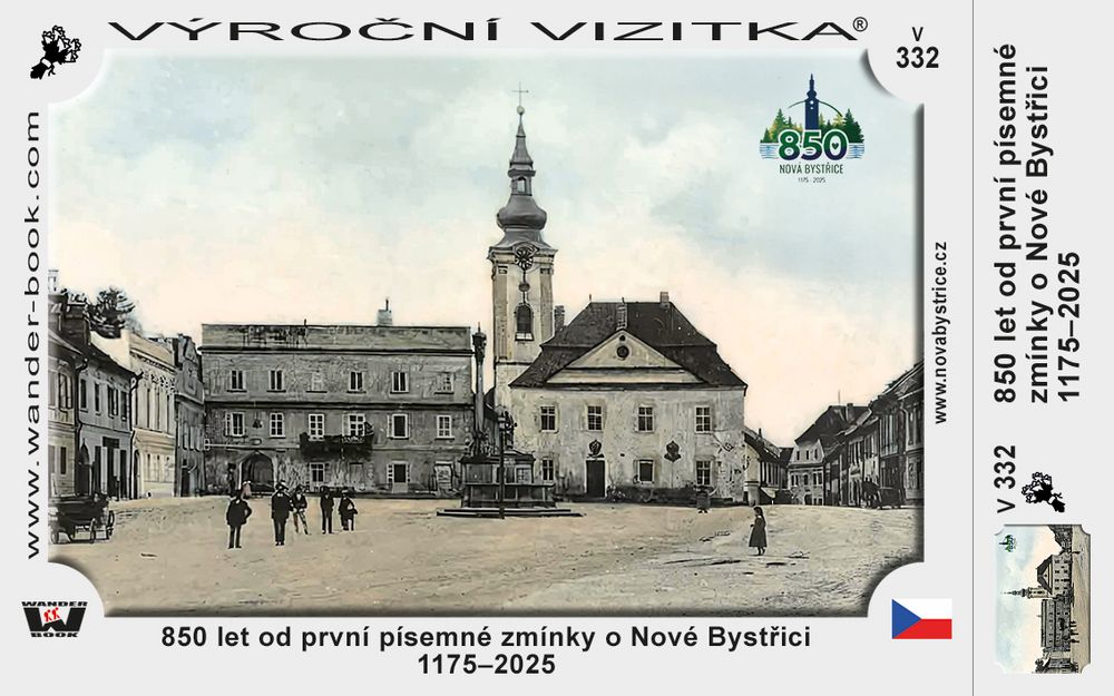 850 let od první písemné zmínky o Nové Bystřici 1175–2025