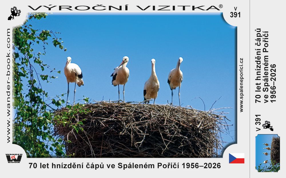 70 let hnízdění čápů ve Spáleném Poříčí 1956–2026