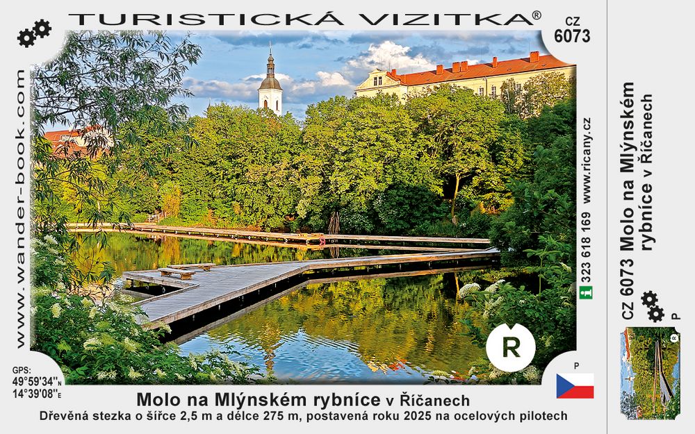 Molo na Mlýnském rybníce v Říčanech