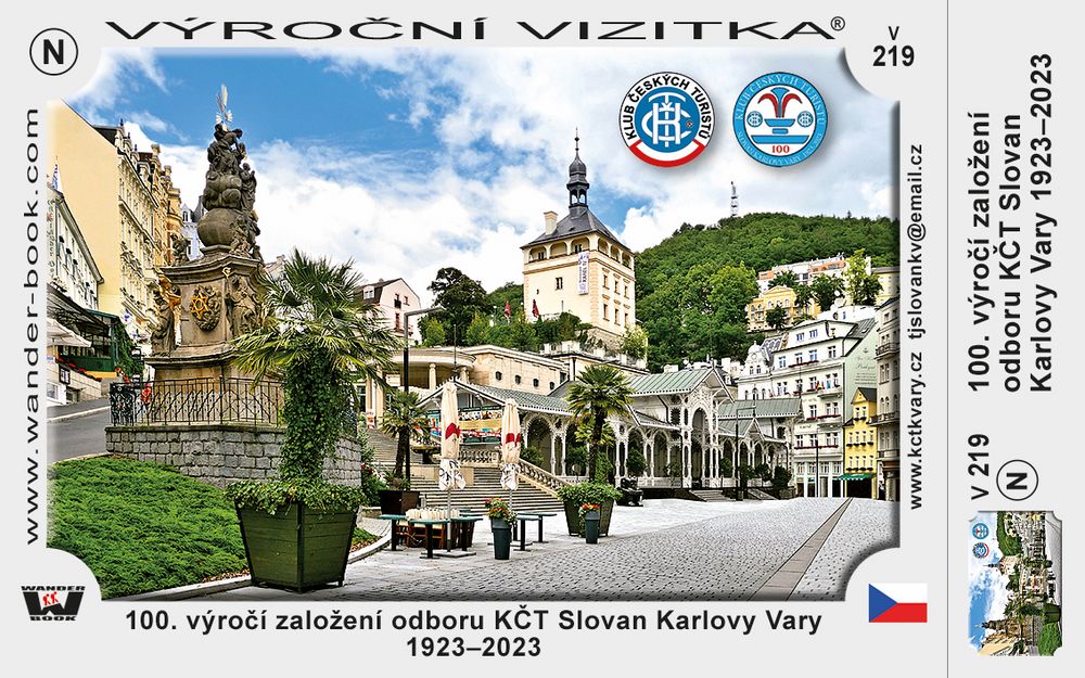 100. výročí založení odboru KČT Slovan Karlovy Vary 1923–2023