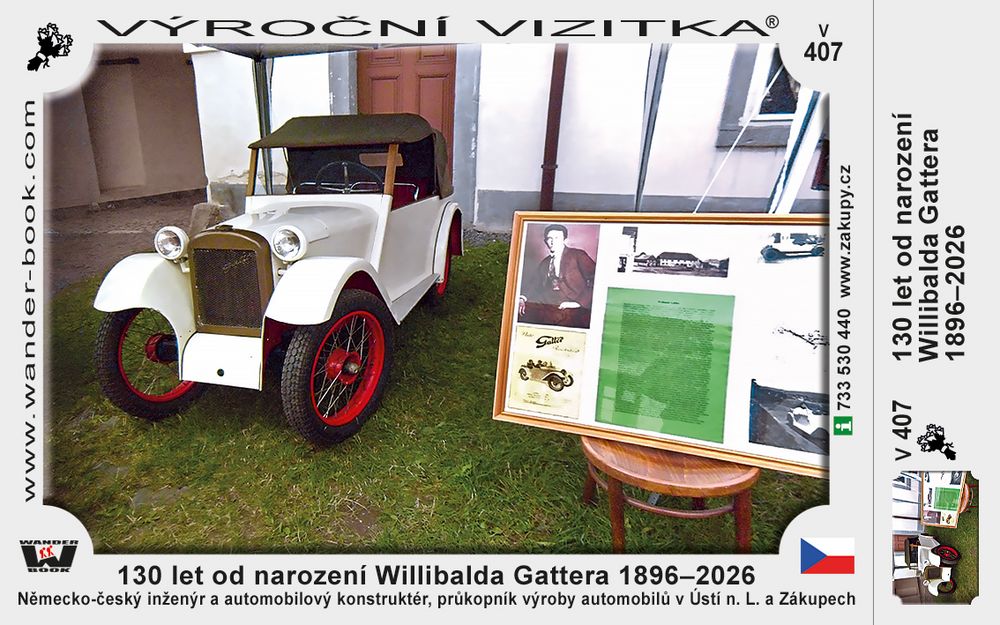 130 let od narození Willibalda Gattera 1896–2026