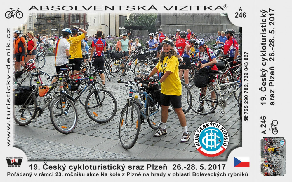 19. Český cykloturistický sraz Plzeň 26. - 28. 5. 2017