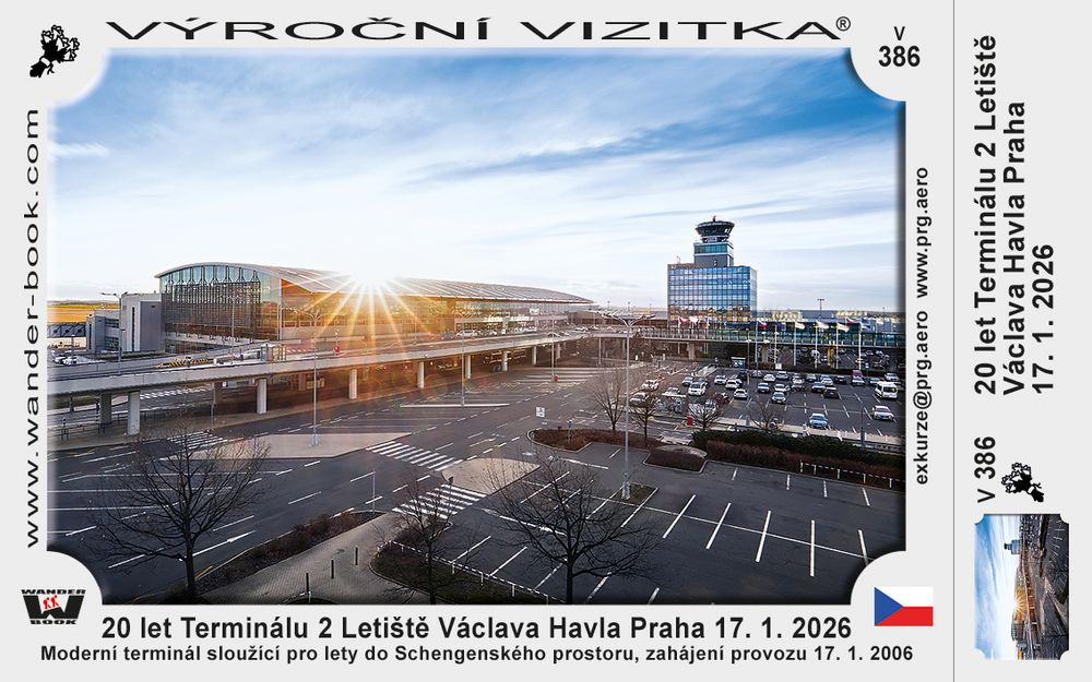 20 let Terminálu 2 Letiště Václava Havla Praha 17. 1. 2026
