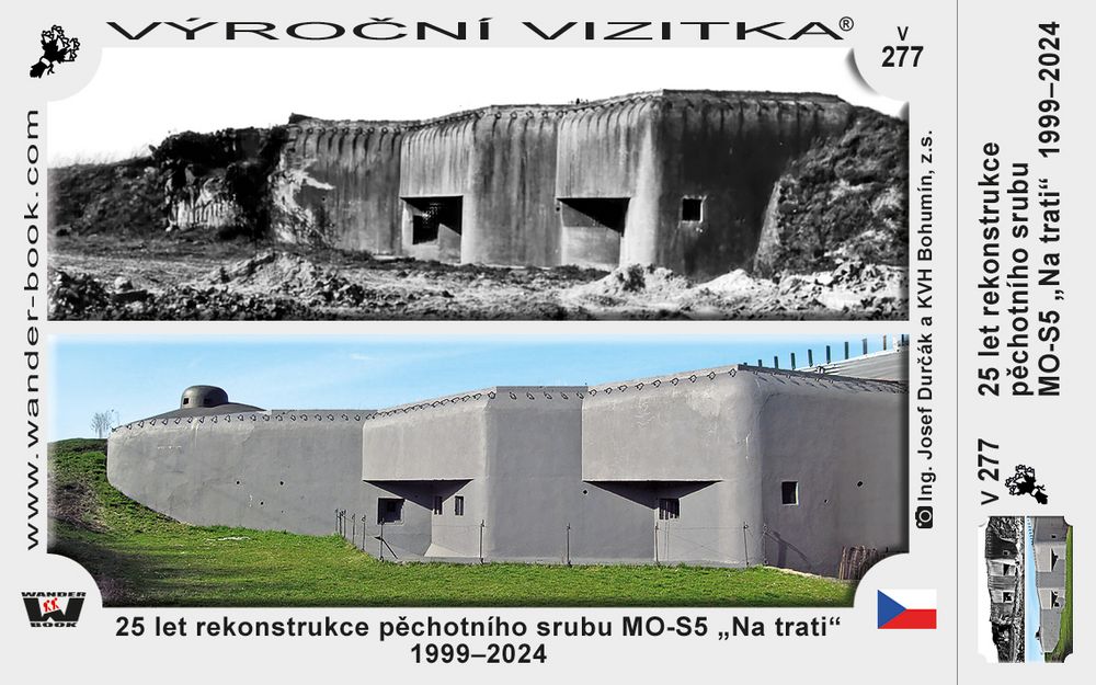 25 let rekonstrukce pěchotního srubu MO-S5 „Na trati“ 1999–2024