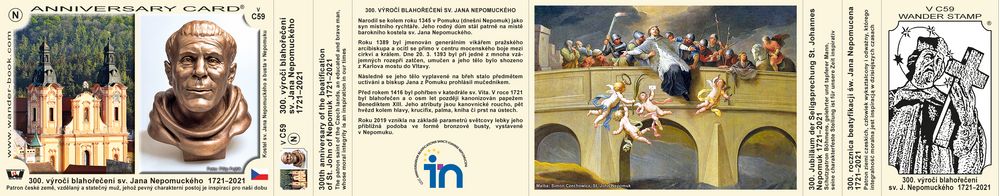 300. výročí blahořečení sv. Jana Nepomuckého  1721–2021