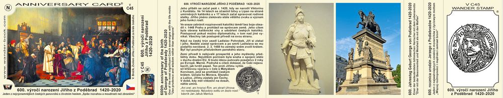 600. výročí narození Jiřího z Poděbrad  1420–2020