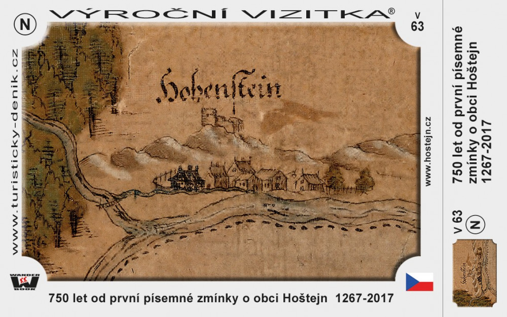 750 let od první písemné zmínky o obci Hoštejn 1267-2017