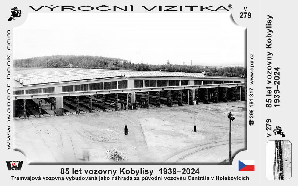85 let vozovny Kobylisy  1939–2024