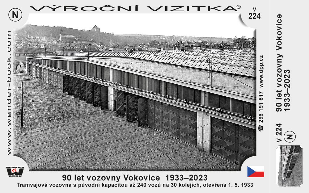 90 let vozovny Vokovice  1933–2023