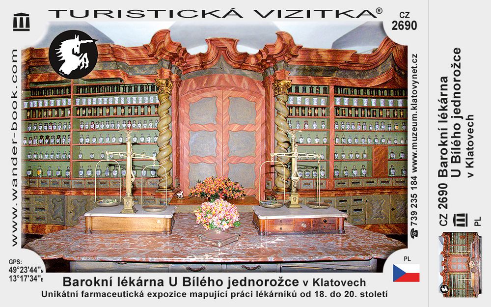 Barokní lékárna U Bílého jednorožce v Klatovech