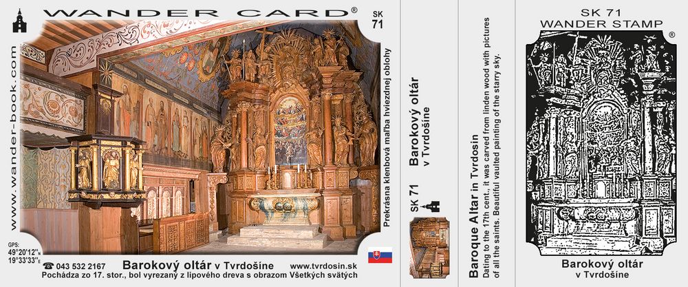 Barokový oltár v Tvrdošíne