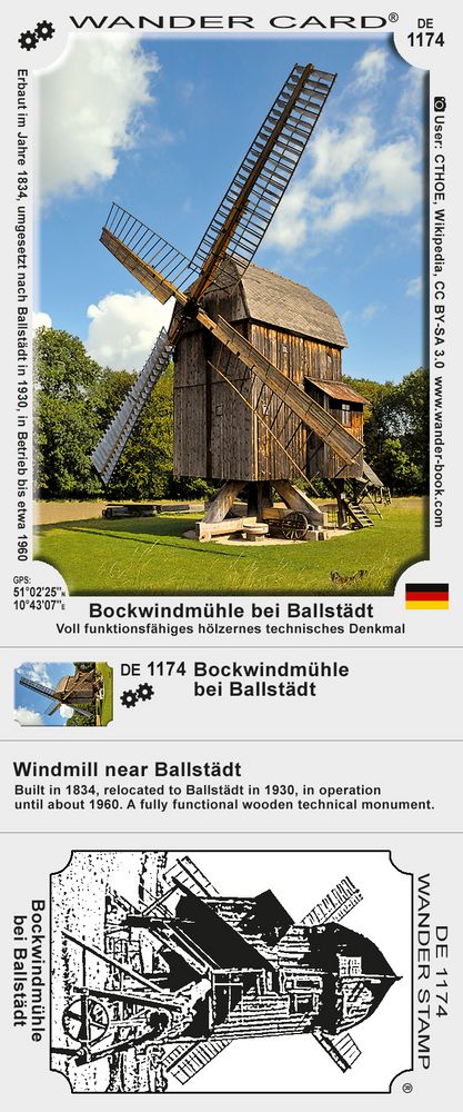 Bockwindmühle bei Ballstädt