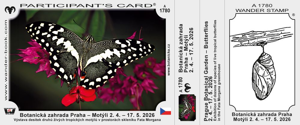 Botanická zahrada Praha – Motýli 2. 4. – 17. 5. 2026