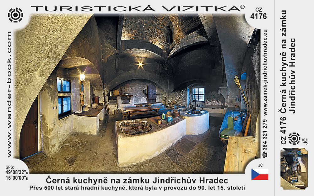 Černá kuchyně na zámku Jindřichův Hradec