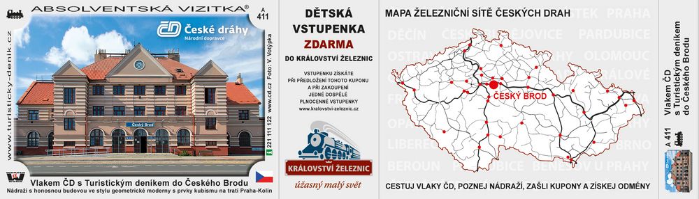 Vlakem ČD s Turistickým deníkem do Českého Brodu