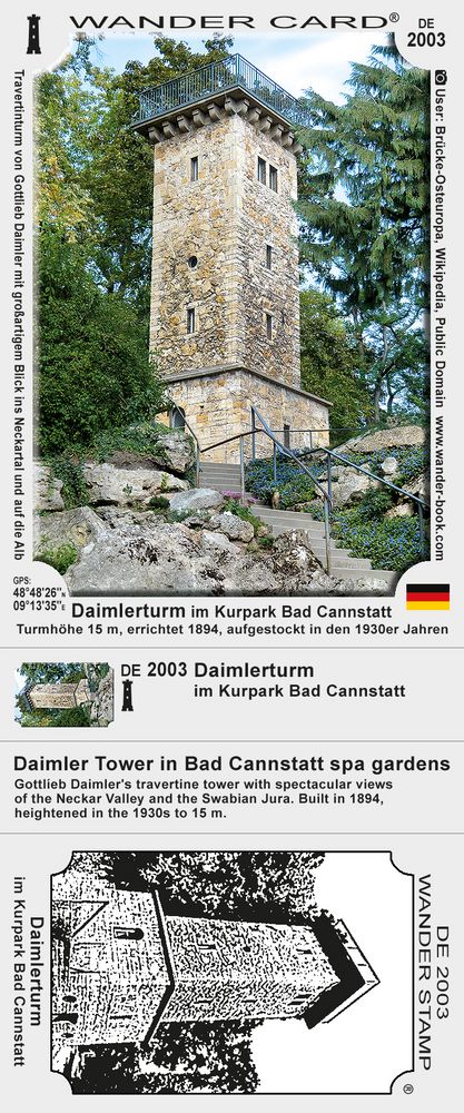 Daimlerturm im Kurpark Bad Cannstatt