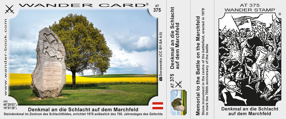Denkmal an die Schlacht auf dem Marchfeld