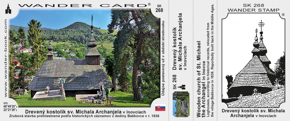 Drevený kostolík sv. Michala Archanjela v Inovciach