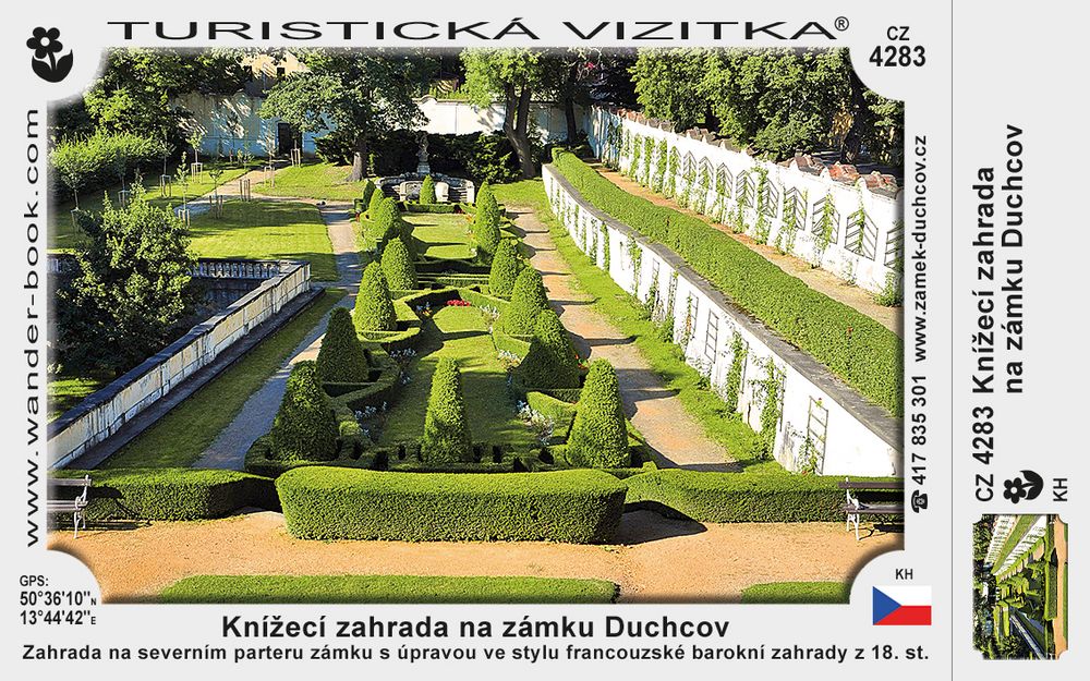 Knížecí zahrada na zámku Duchcov
